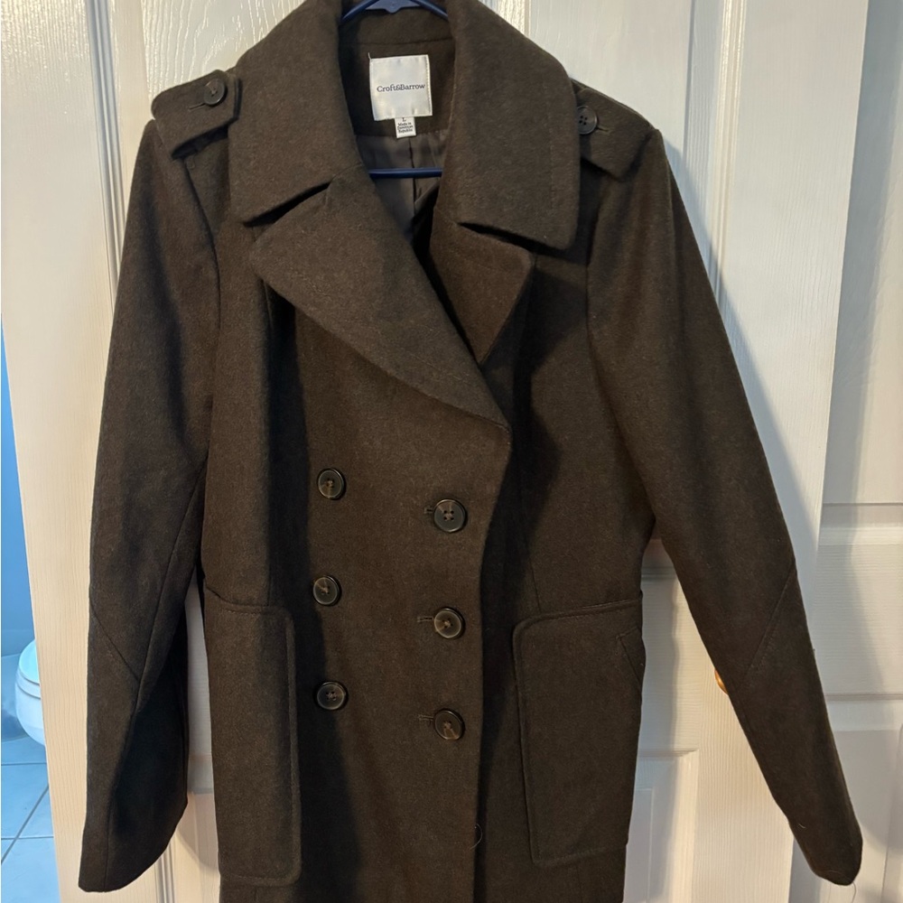 Croft & Barrow Dark Brown Pea Coat